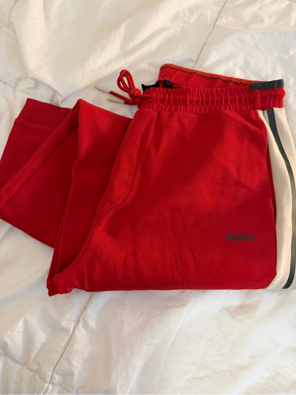 BOSS Red Men's Joggers with Side Stripe